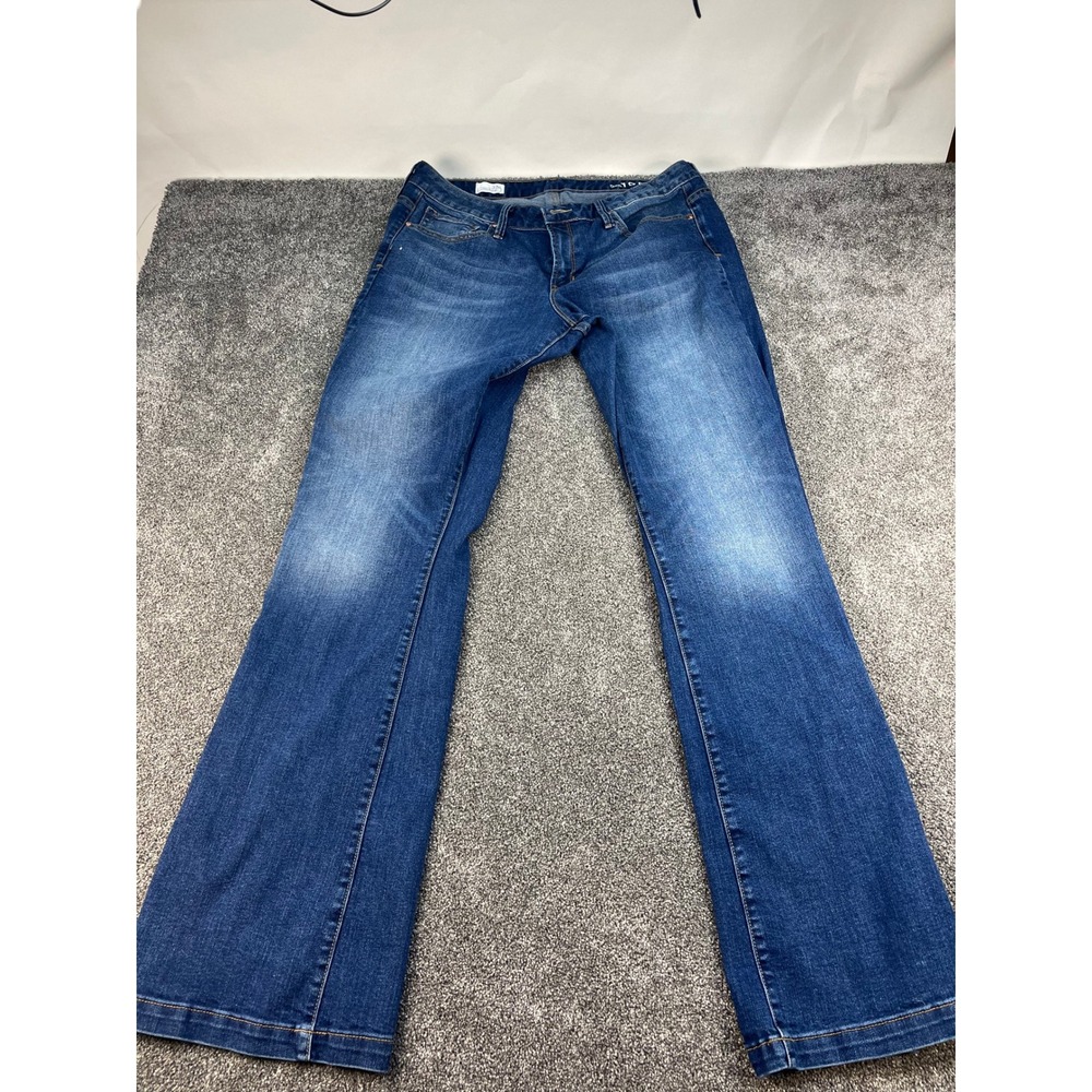Gap 1969 Long & Lean Flare Jeans Womens 33 XL Medium Wash Denim Stretch 33x34